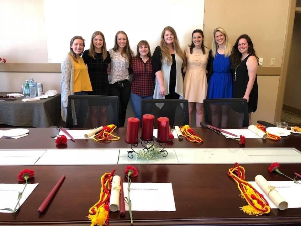 Photo of Student Members of the Sigma Delta Pi Honors Society