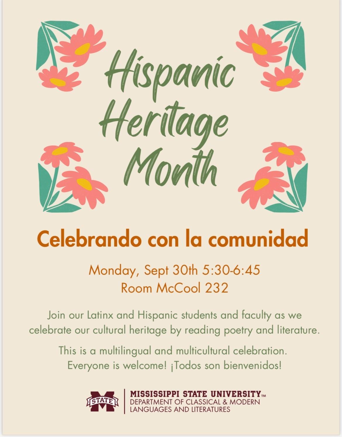 Latinx Heritage Poetry Reading